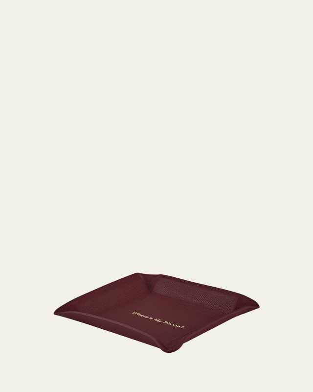 "Where's My Phone?" Leather Valet Tray